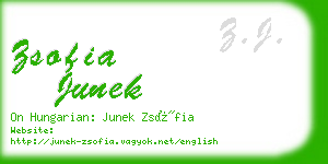 zsofia junek business card